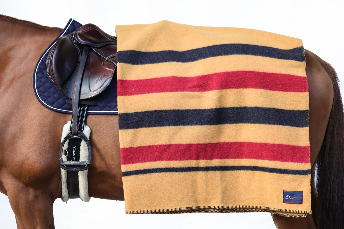 Couverture en laine Dominick Golden Stripe